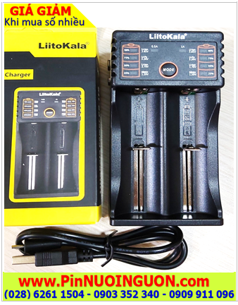 Liitokala Lii-202, Máy Sạc Liitokala Lii-202 (với 02 Khe sạc pin 18650 26650 123A 26650,..và 1.2v AA, AAA)